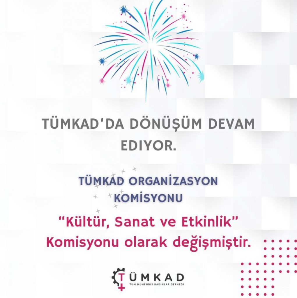 TÜMKAD Organizasyon komisyonu “Kültür, Sanat ve Etkinlik” komisyonu olarak değişmiştir.
